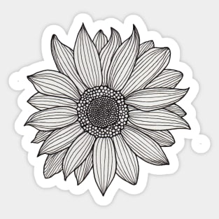 Sunflower Zentangle Sticker